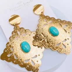 Treasure Jewels, Inc. Jewelry*Rombo Turquoise Earring