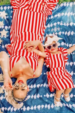BuddyLove Clothing Label Tween | Tween + Girls*Shiloh Girl's Flutter Sleeve Dress - Nautical