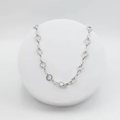 Treasure Jewels, Inc. Jewelry*Silver Circle Chain Link Necklace