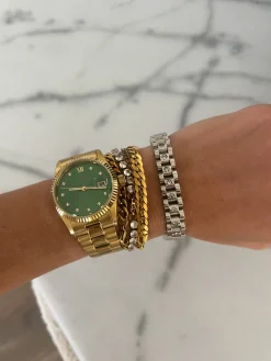 Chansuttpearls Jewelry*SILVER DIAMOND WATCH BAND BRACELET