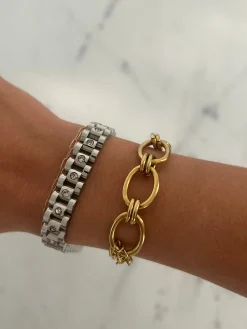 Chansuttpearls Jewelry*SILVER DIAMOND WATCH BAND BRACELET