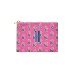 CB Studio Home & Gift*Single Initial - Large Flat Zip Pouch Kyra Pink - New!