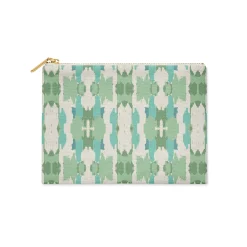 CB Studio Home & Gift*Single Initial - Large Flat Zip Pouch Mitzy Green - New!
