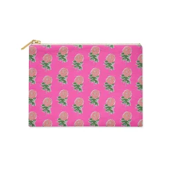 CB Studio Home & Gift*Single Initial - Large Flat Zip Pouch Kyra Pink - New!