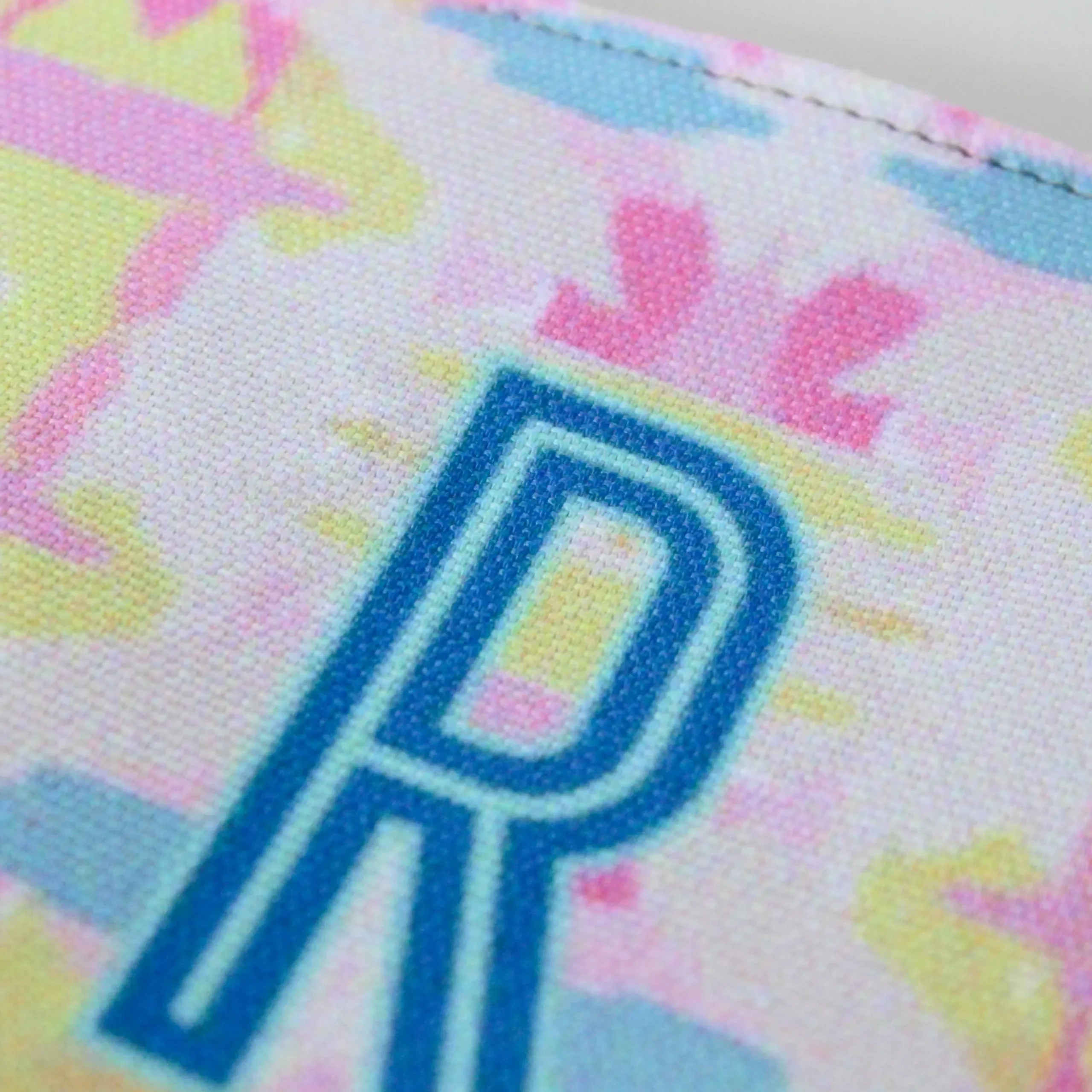 CB Studio Home & Gift*Single Initial - Large Flat Zip Pouch Mila Citrus Pink - New!