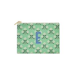 CB Studio Home & Gift*Single Initial - Small Flat Zip Pouch Betsy Green - New!