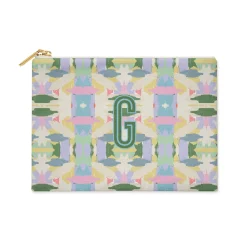 CB Studio Home & Gift*Single Initial - Small Flat Zip Pouch Mila Lilac - New!