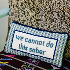 Furbish Studio Home & Gift*Sober Needlepoint Pillow