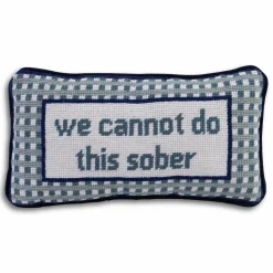 Furbish Studio Home & Gift*Sober Needlepoint Pillow