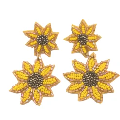 Treasure Jewels, Inc. Jewelry*Sunflower Gold Drop Earrings