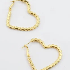 Treasure Jewels, Inc. Jewelry | Bride To Be Dresses*Sweetheart Hoop Gold Rhinestone Earrings