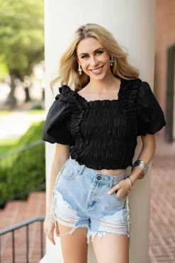 BuddyLove Clothing Label Tops*Tandy Puff Sleeve Top -