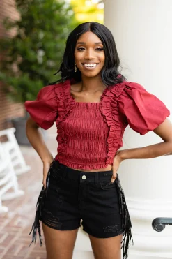 BuddyLove Clothing Label Tops*Tandy Puff Sleeve Top -