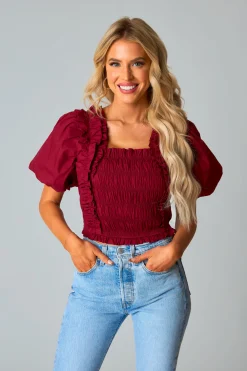 BuddyLove Clothing Label Tops*Tandy Puff Sleeve Top -