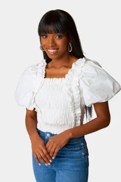 BuddyLove Clothing Label Tops | Bride To Be Dresses*Tandy Puff Sleeve Top -