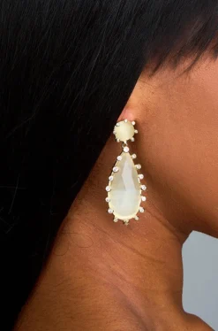 Gemelli Jewelry*Teardrop Statement Earrings - Cream
