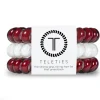 Teleties Hair Accessories*Large Ponytail Holder - Maroon/White