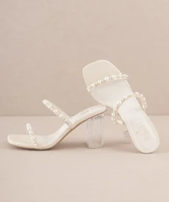 Oasis Society Shoes*The Mae | Strappy Pearl Heel