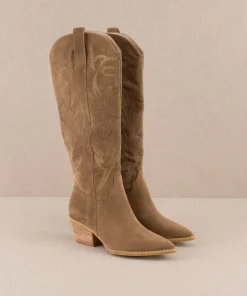 Oasis Society Shoes*The Samara | PRE-ORDER | Embroidered Tall Boot