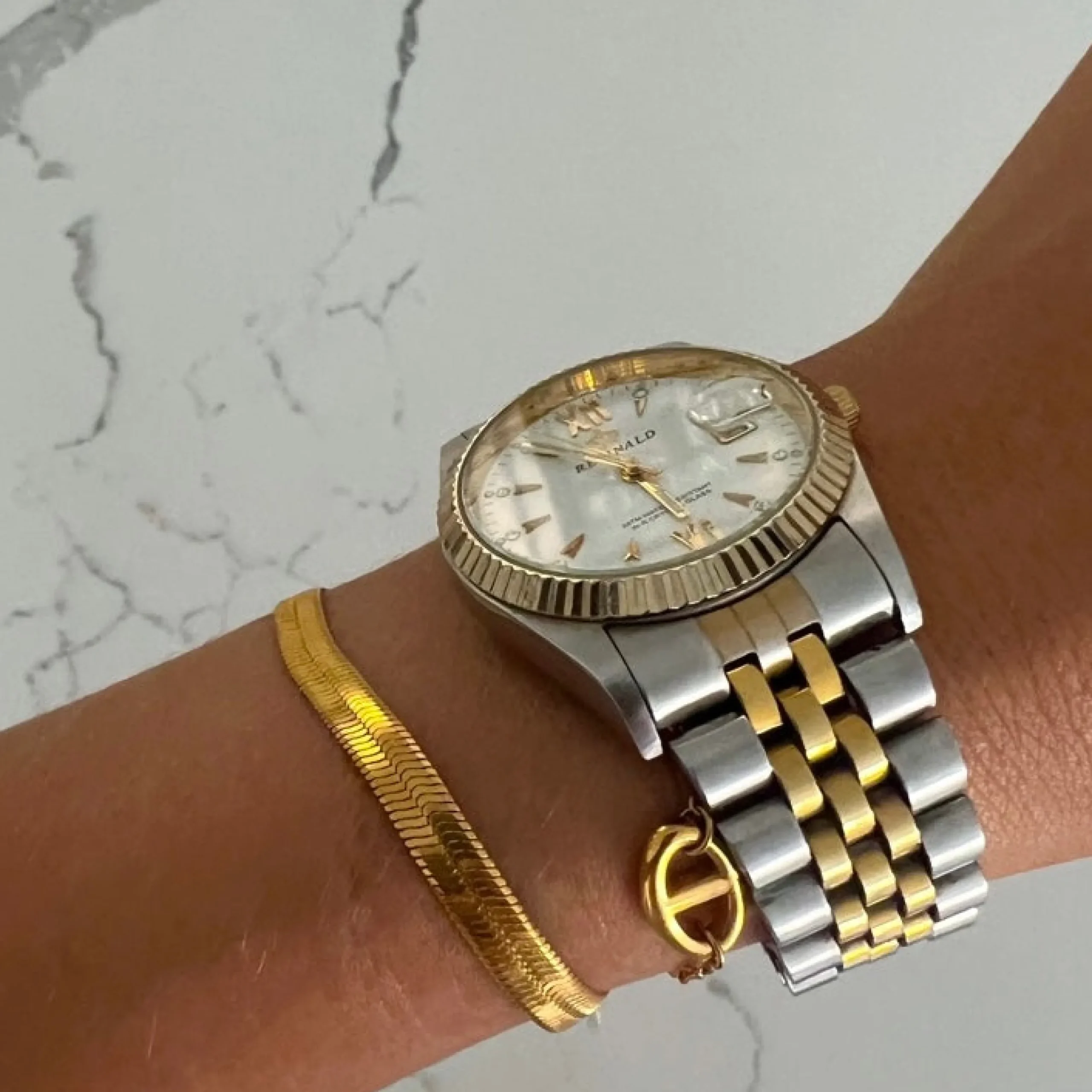 Chansuttpearls Jewelry*THICK HERRINGBONE BRACELET