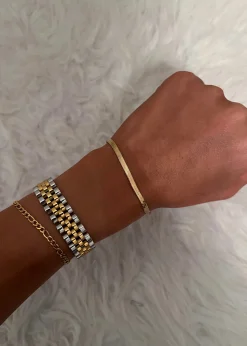 Chansuttpearls Jewelry*THICK TWO TONED BRACELET