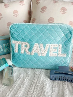 KenzKustomz Handbags*Travel XL - Baby Blue Velvet