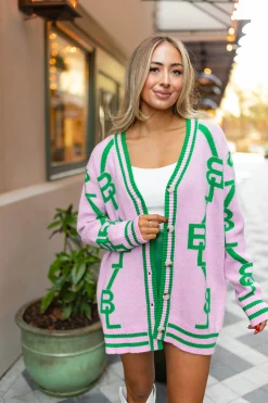 BuddyLove Clothing Label Outerwear | Long Sleeve Dresses*Varsity Cardigan Dress - Parfait