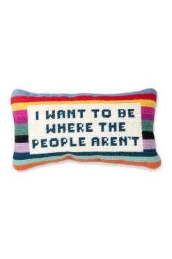 Furbish Studio Home & Gift*Where the People Aren't Needlepoint Pillow