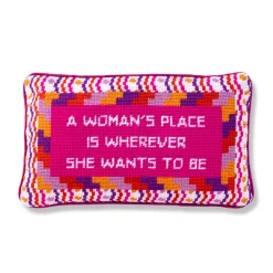 Furbish Studio Home & Gift*Wherever She Wants Needlepoint Pillow