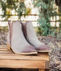 Naughty Monkey Shoes*Wylie Suede Ankle Boot in Taupe