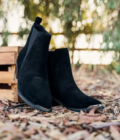 Naughty Monkey Shoes*Wylie Suede Ankle Boot in Black