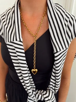 Chansuttpearls Jewelry*XL HEART NECKLACE