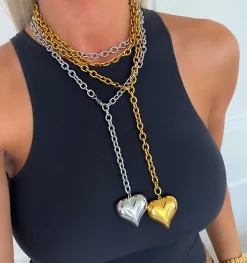 Chansuttpearls Jewelry*XL WRAP AROUND HEART NECKLACE