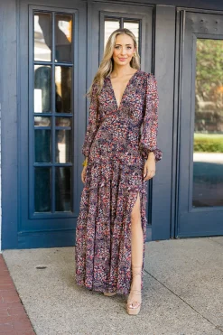 BuddyLove Clothing Label Long Sleeve Dresses | Wedding Guest*Zodiak Long Sleeve Maxi Dress - Siren